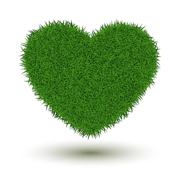 Grass heart — Stock Vector