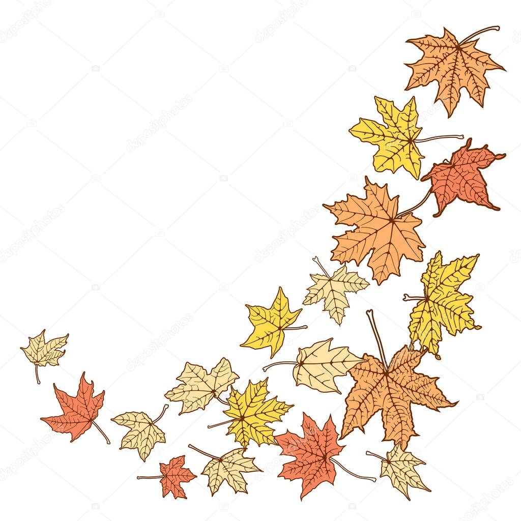 color autumn leaves template