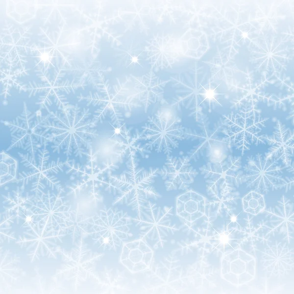 Fond de flocons de neige hiver . — Image vectorielle