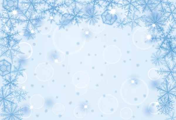 Fond de flocons de neige hiver . — Image vectorielle