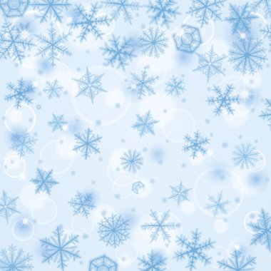 Kış kar taneleri çizilmiş arka plan