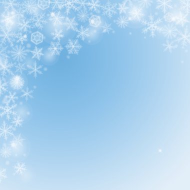 Kış kar taneleri çizilmiş arka plan