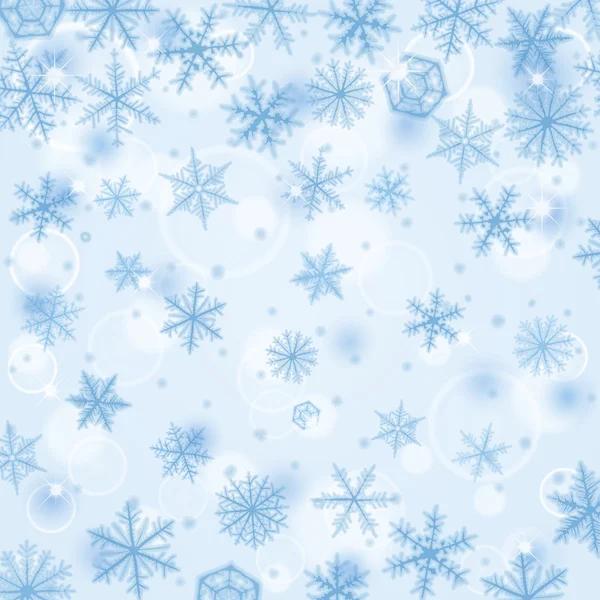 Kış kar taneleri çizilmiş arka plan