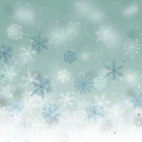 Invierno copos de nieve fondo . — Vector de stock