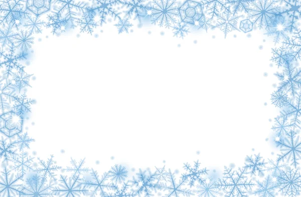 Bordure des flocons de neige — Image vectorielle