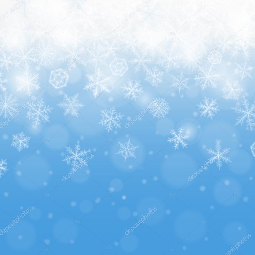Winter snowflakes background.