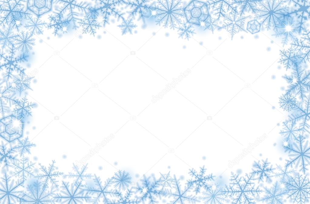 Border of snowflakes
