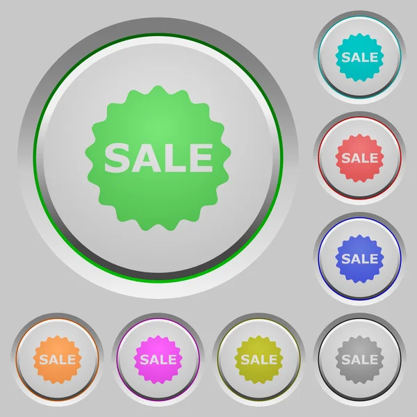 Sale badge push buttons — Stock Vector