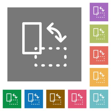 Döndürme öğe kare düz simgeler