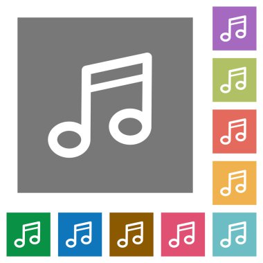 Müzik kare düz simgeler