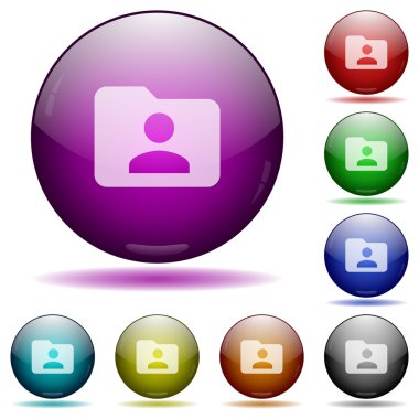 Klasör sahibi cam küre düğme