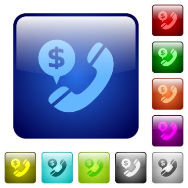 Para çağrı kare düğmeleri renk