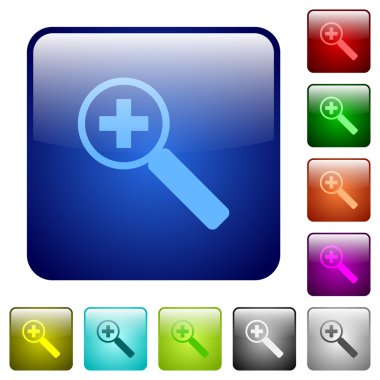 Renk zoom kare düğmeleri