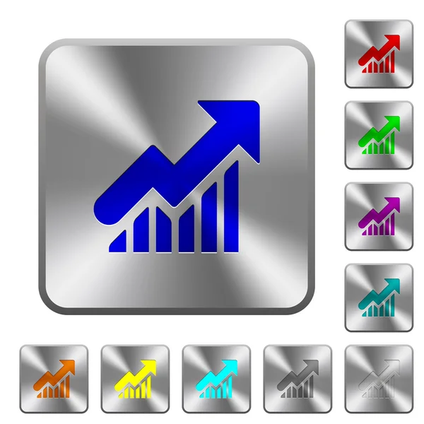 Aço levantando botões gráfico — Vetor de Stock