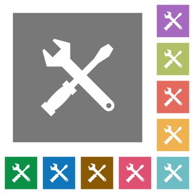 Araçlar düz simgeler kare