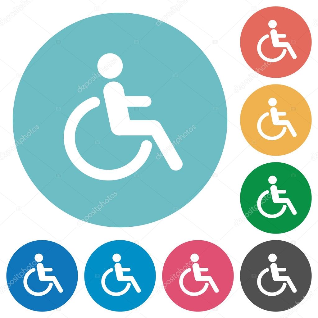 Flat disability icons
