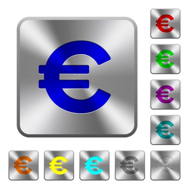 Çelik euro işareti düğmeleri