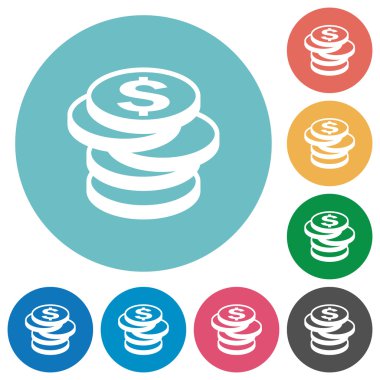 Düz Doları simgeler paralar