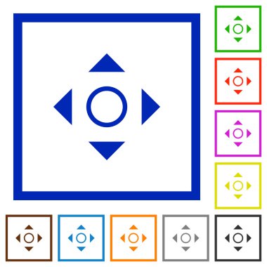 Çerçeveli düz simgeleri kaydırma