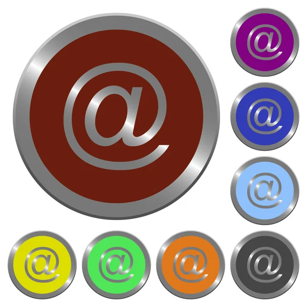 Έγχρωμα πλήκτρα σύμβολο ηλεκτρονικού ταχυδρομείου — Διανυσματικό Αρχείο