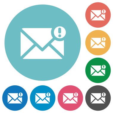 Düz önemli posta simgeleri