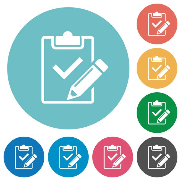 Flat fill out checklist icons — Stock Vector