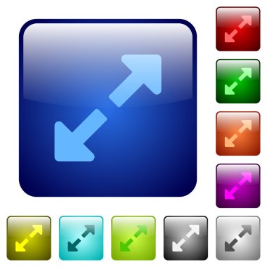 Renk dolu cam düğmeleri yeniden boyutlandırma