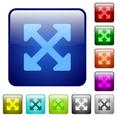 Renk tam alt cam düğmeleri yeniden boyutlandırma