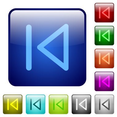 Önceki cam düğmeleri medya renk