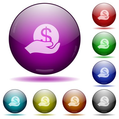 Para cam küre düğme kaydetmek