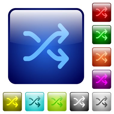 Renk medya cam düğmeleri shuffle