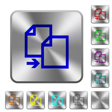 Çelik kopya öğesi düğmeleri