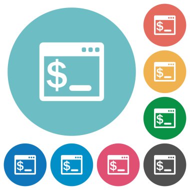 Düz Os terminal simgeler
