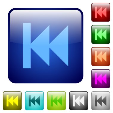 Medya hızlı geri cam düğmeleri renk