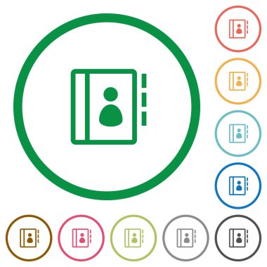 Kişiler düz simgeler özetlenen