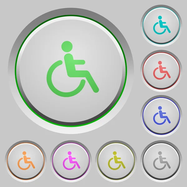 Pulsadores de discapacidad — Archivo Imágenes Vectoriales