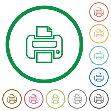 Seviyelendirilmiş düz simgeler yazdırma