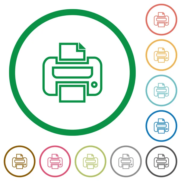 Seviyelendirilmiş düz simgeler yazdırma