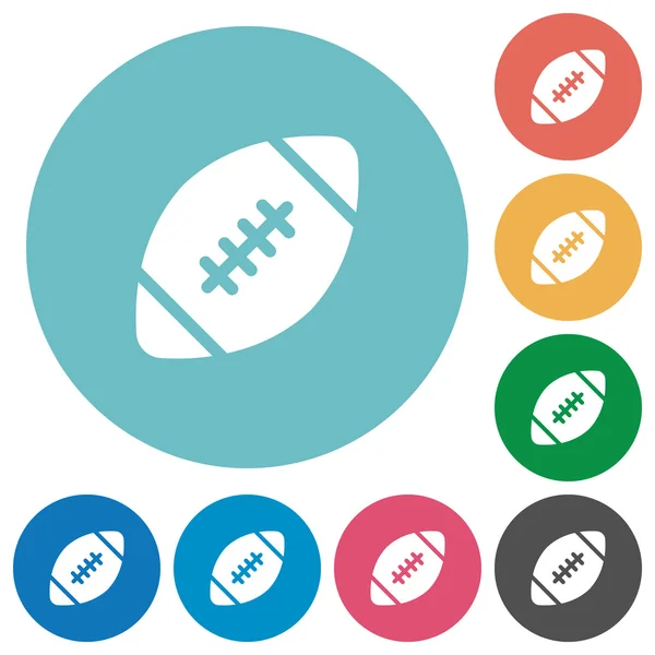 Icônes de balle de rugby plat — Image vectorielle