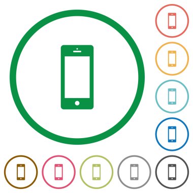 Cep telefonu düz simgeler özetlenen