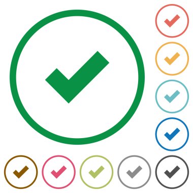 Tamam düz simgeler özetlenen