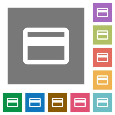 Kredi kartı kare düz simgeler