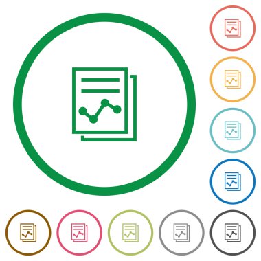 Rapor düz simgeler özetlenen