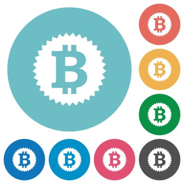Düz bitcoin etiket simgeler