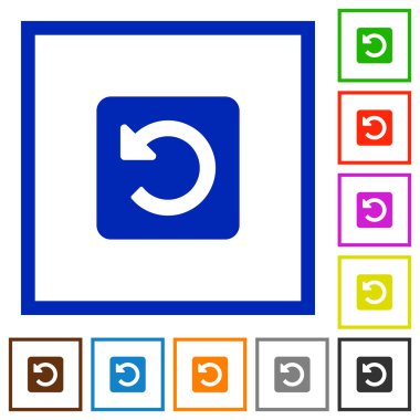 Sol çerçeveli düz simgeler döndürmek