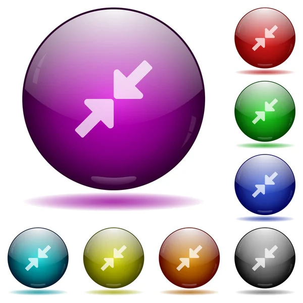 Redimensionar pequenos botões esfera de vidro — Vetor de Stock
