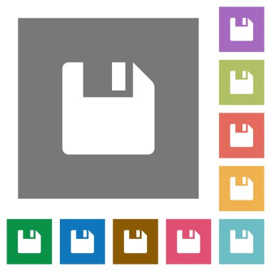 Kaydetmek kare düz simgeler