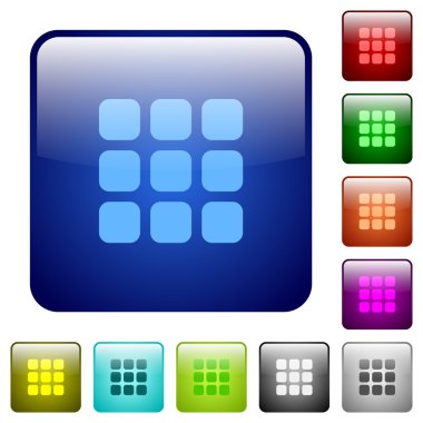 Renk küçük kılavuz görünümü cam düğmeleri