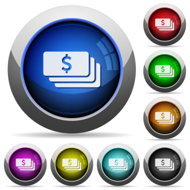 Doları banknot düğme kümesi