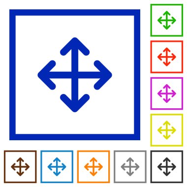 Çerçeveli düz simgeler taşıma